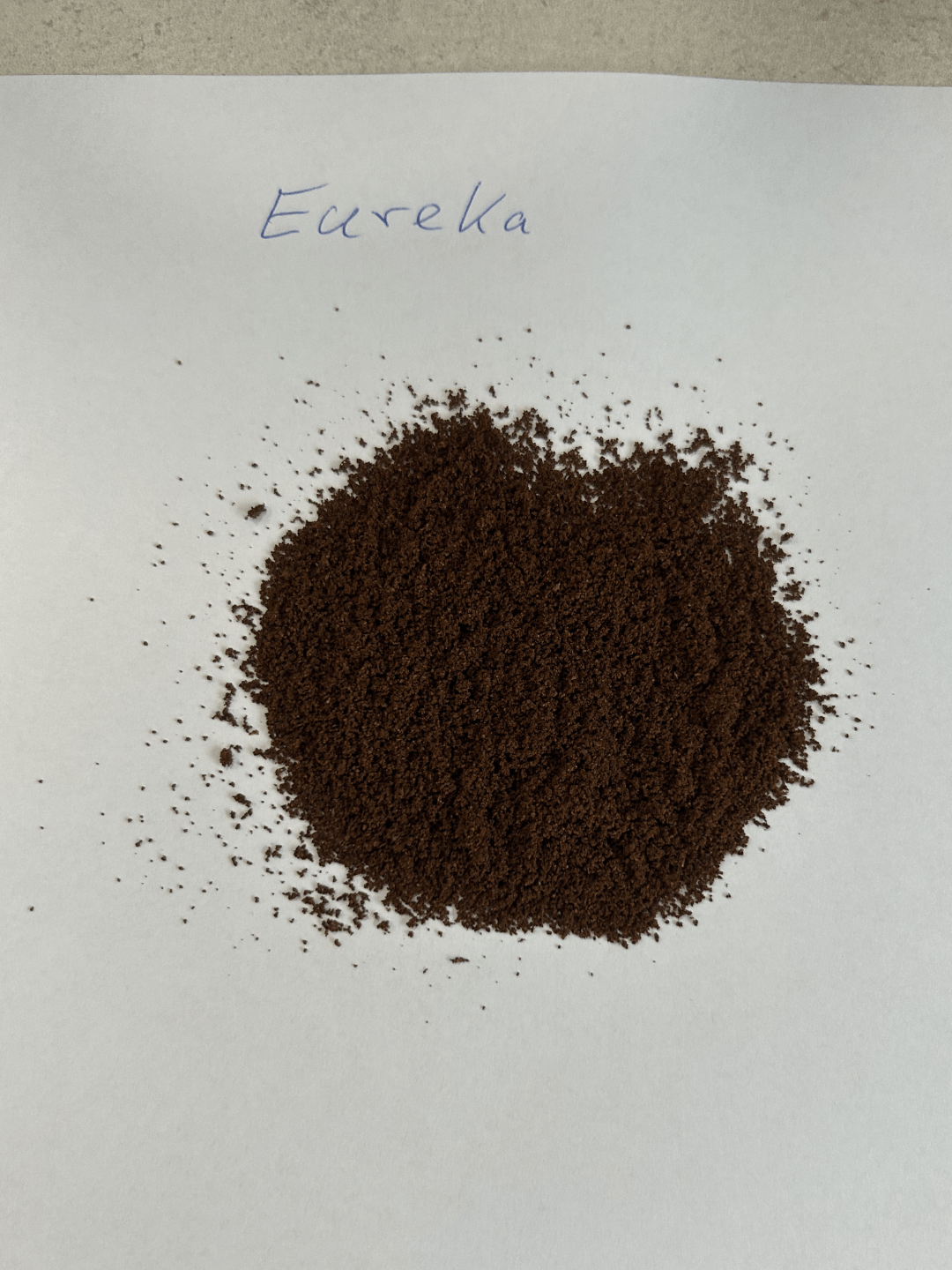 Mahlbild der Eureka Mignon Silenzio als feinstes Pulver im Test